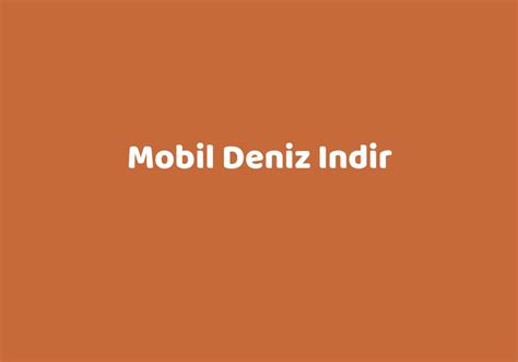 Mobil deniz